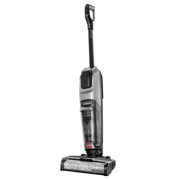 جارو شارژی عصایی بیسل مدل CrossWave OmniForce EDGE 4000E با باتری 2500mAh، توان مکش 31 AirW، سه حالت کاری PowerVac، PowerMop و Turbo، مخزن زباله 660 میلی‌لیتری، مخزن مایعات 440 میلی‌لیتری، برس خودتمیزشونده و فناوری ZEROGAP